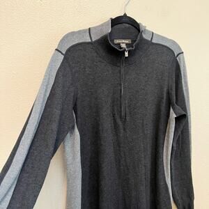 Tommy Bahama Black and Gray Sweater Dress